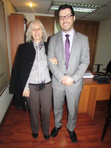Dra. Mª Eugenia Valle Ponce junto al Sr. Miguel Fernández Freire.