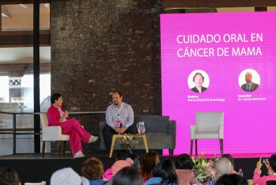 Dr. Carlos Marchant Presidente Colegio de Cirujano Dentistas de Chile en 2° Congreso Chileno Mujeres con Cáncer de Mama